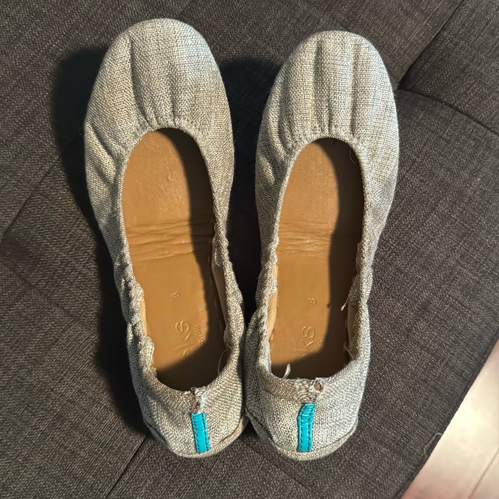 TIEKS silver lake vegan slip on ballet flats shoes womens us 8